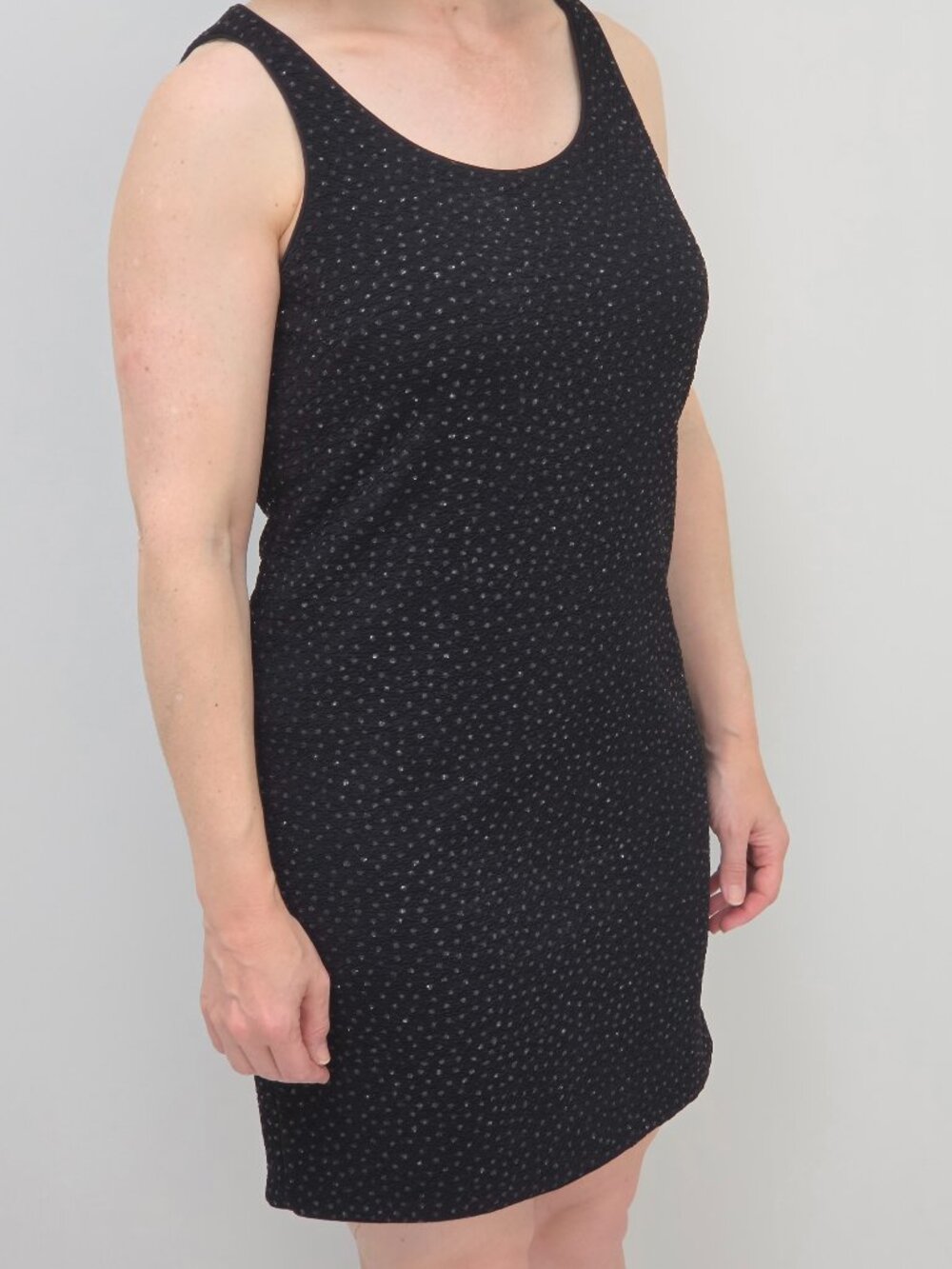 SPARKLING BLACK MINI DRESS BY WARREN PETITES